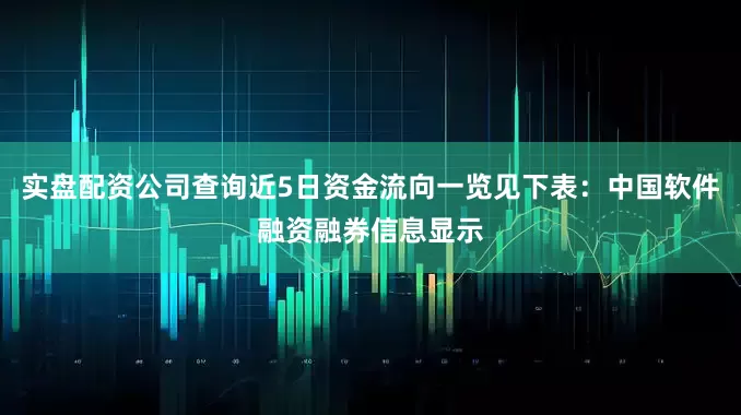 实盘配资公司查询近5日资金流向一览见下表：中国软件融资融券信息显示